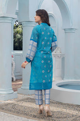 2-PC Digital Printed Shirt With Cotton Straight Trouser CPM22-63
